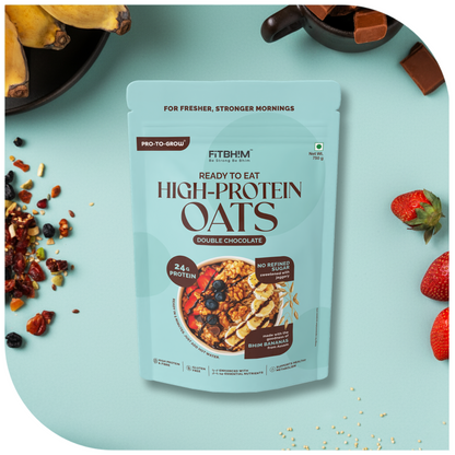 Fitbhim High-Protein Breakfast Oats — Double Chocolate (750g)
