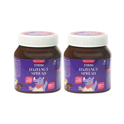 FitBhim Hazelnut Spread - 300g each (Pack of 2)