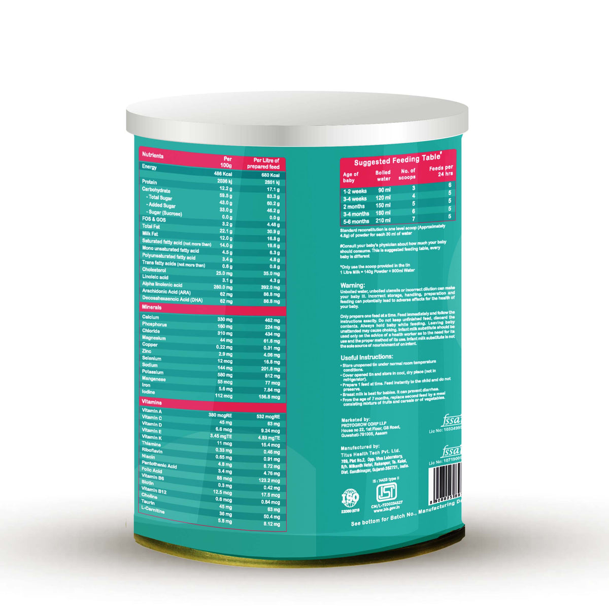 Progen Stage 1 Infant Formula with DHA, ARA & Prebiotics – 200g