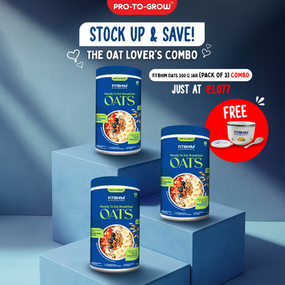 Fitbhim Ready-to-Eat Jaggery Oats Bhim Banana (300g × 3 Jars) + Everyday Breakfast  Fitbhim 500ml Bowl with Spoon (FREE)