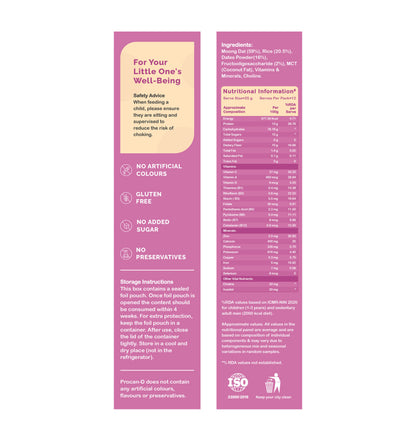 Procan-D Moong Dal & Rice Growing Kids Nutrition Cereal - 300g Box