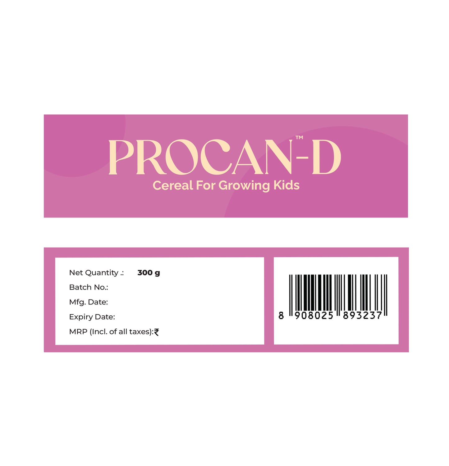 Procan-D Moong Dal & Rice Growing Kids Nutrition Cereal - 300g Box