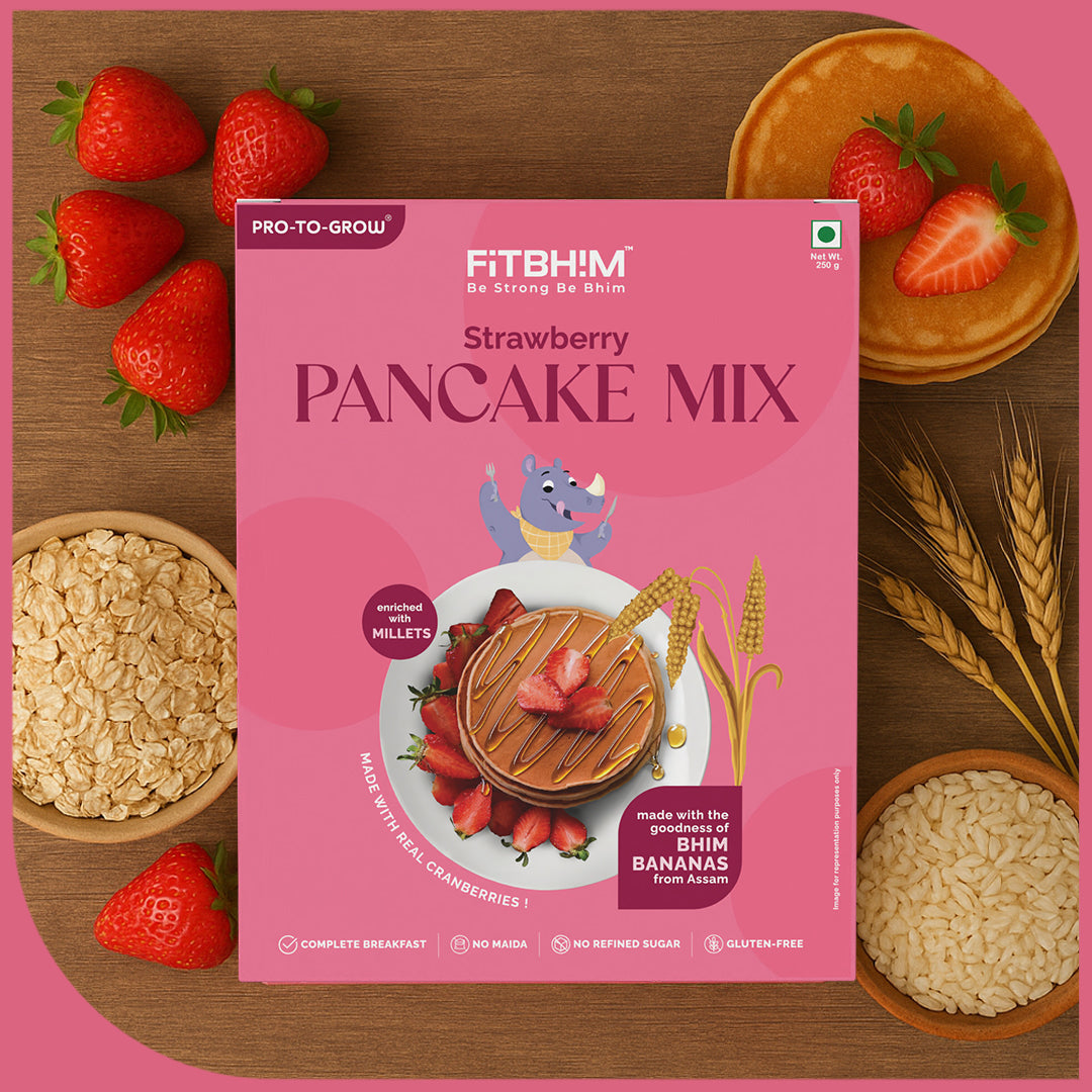 Fitbhim Combo — Strawberry Pancake Mix (250g) + Hazelnut Spread (300g)