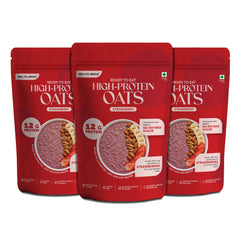 Ready-to-Eat Strawberry High Protein Oats - 50g Single Serve ( Pack of 3 )