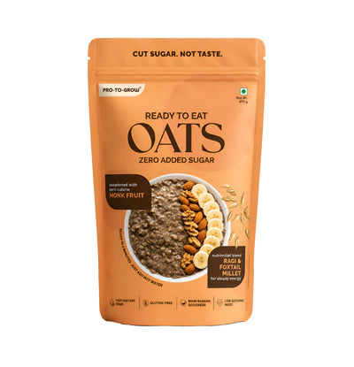 Ready-to-Eat Zero Added Sugar Oats - 400g Pouch