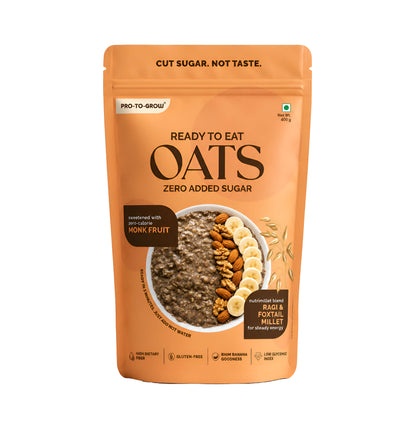 Ready-to-Eat Zero Added Sugar Oats - 400g Pouch